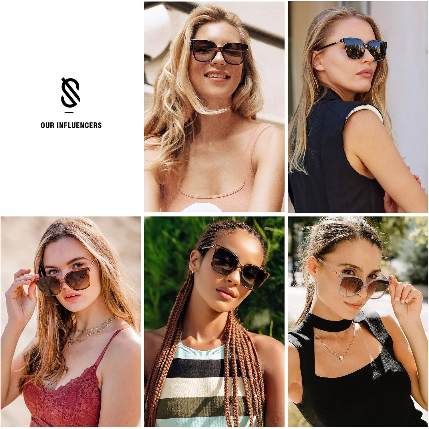 SOJOS Fashion Square Sunglasses for Women Trendy UV Protection Lens Womens Sunnies Sunglasses SJ2196 Dark Tortoise