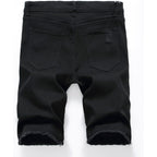 Enrica Men'S Ripped Distressed Slim Fit Holes Denim Shorts