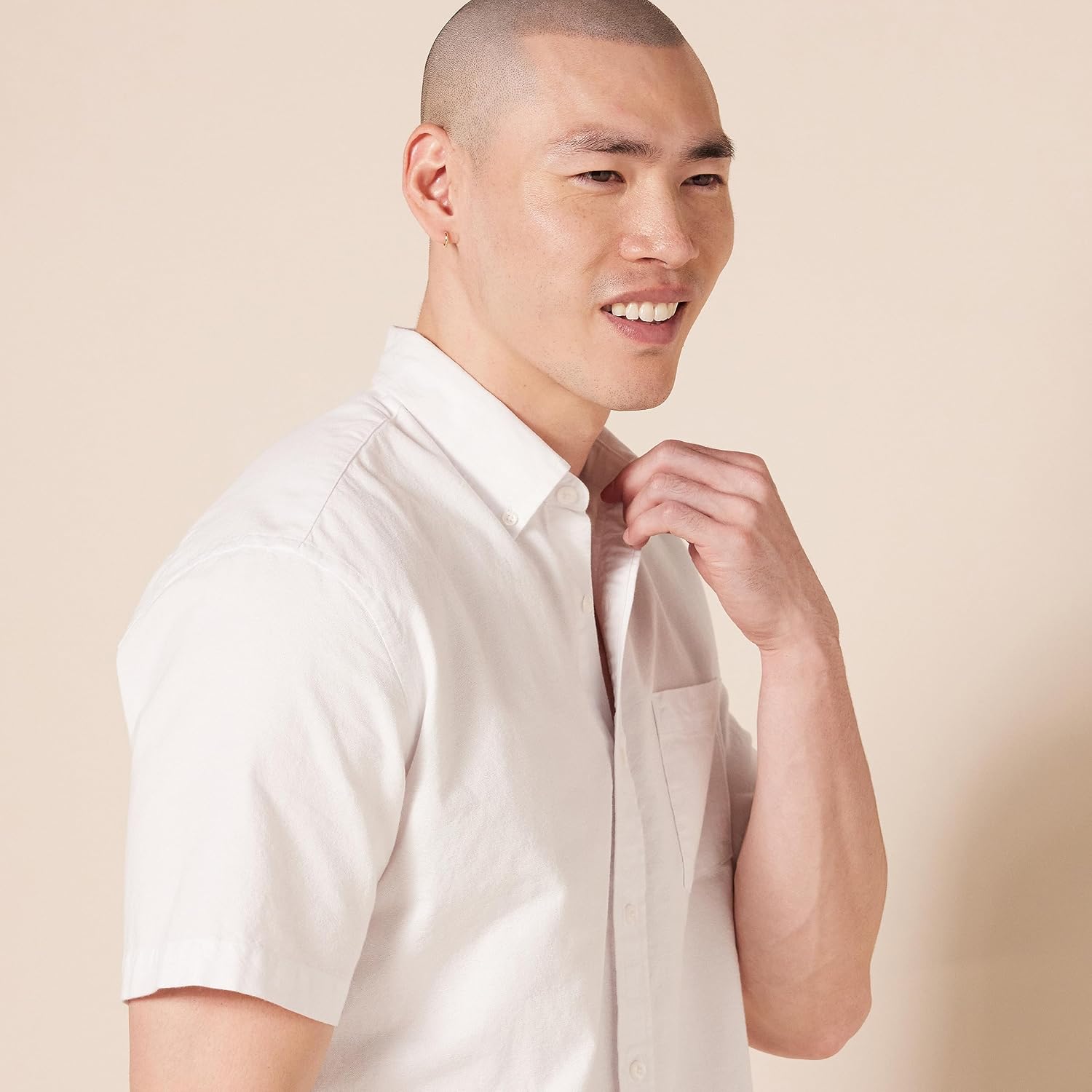 Amazon Essentials Men'S Short-Sleeve Oxford Shirt With Pocket