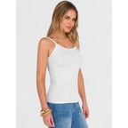 Tank Top for Womens Summer 2026 Scoop Neck Sleeveless Ribbed Knit Workout Basic Tees Slim Fitted Cami Shirts
