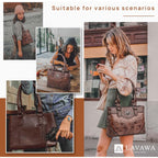 Tote Bag For Women Large Western Purse Ladies Top Handle Shoulder Handbags Vintage Embossed Concho Studs