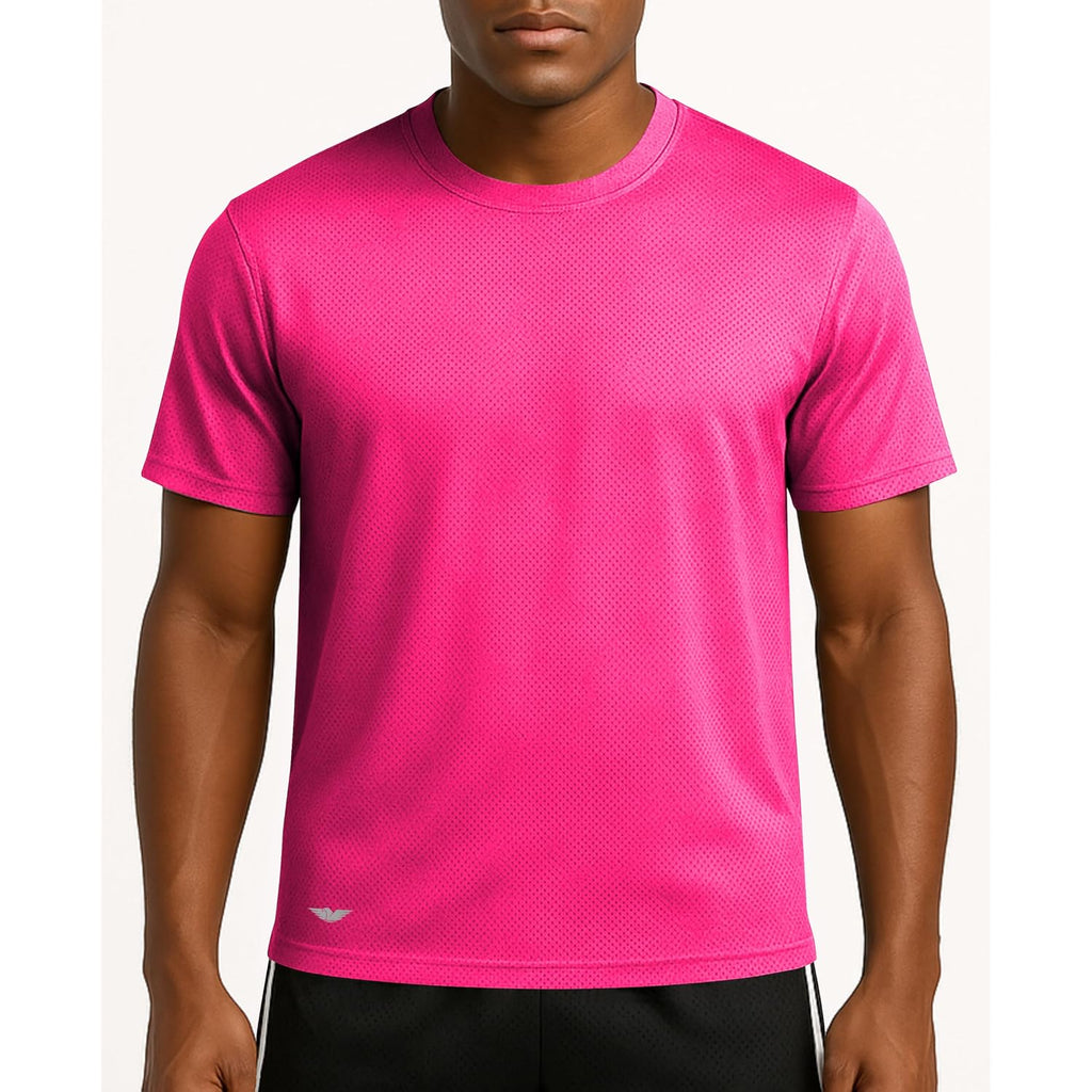 American Heaven Men'S Short Sleeve Work Out Crew Neck Mesh T-Shirts | Dry Fit Active Athletic Gym Tops | Multi Packs Colors