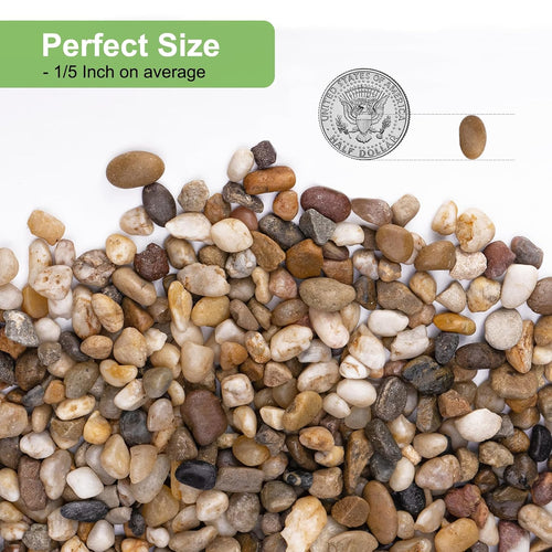 2.5 Lbs Drainage Rocks For Potted Plants, 1/5 Inch Small Pebbles For Indoor Plants, Decorative Gravel For Vases, Bamboo, Succulent, Terrarium, Crafts, Cactus