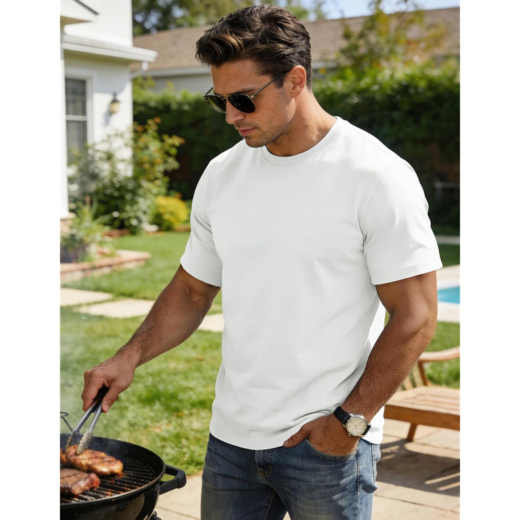 Magcomsen Mens T-Shirts Short Sleeve Upf 80+ Sun Protection Lightweight Moisture Wicking Casual Crew Neck Basic Tees