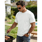 Magcomsen Mens T-Shirts Short Sleeve Upf 80+ Sun Protection Lightweight Moisture Wicking Casual Crew Neck Basic Tees