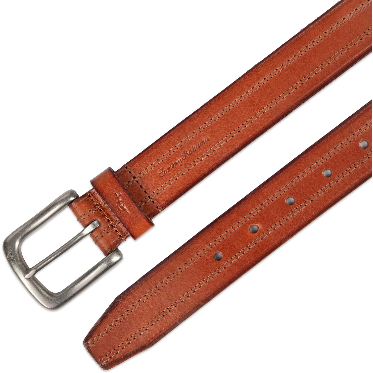 Tommy Bahama Men'S Casual Leather Belt – Everyday Style For Jeans, Shorts & Chinos