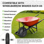 Ticonn 4.80/4.00-8 Tire, 14.5" Flat Free Wheelbarrow Tire And Wheel, Solid Replacement Tires With 3" Centered Hub, 5/8" 3/4" Bearings, Universal Fit 4.80/4.00-8, 3.50/3.00-8, 4.00-6 (Black)