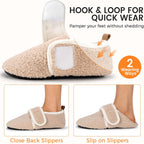 House Slippers for Women Men Slip on Indoor Barefoot Slippers Socks Cozy Fuzzy House Shoes Rubber Sole