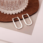 925 Sterling Silver Hoop Earrings for Women Trendy Small Square Hypoallergenic 14K Gold Plated Hoop Earrings Geometric Minimalist Rectangle Hoops Earrings