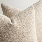 Topfinel Beige White Boucle Pillow Cover Set of 4 Complete Sofa Layering Set Modern Farmhouse & Neutral Chair Sofa Couch Bedding Room Decor (12"x20"x2,18"x18",20"x20")