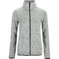 Women'S Long Sleeve Sweater Fleece Zip Up Speckled Jacket With Pockets