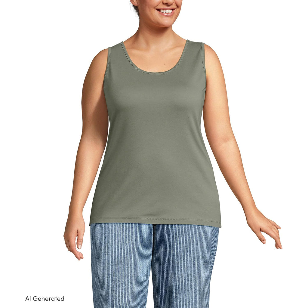 Lands' End Women's Cotton Tank Top
