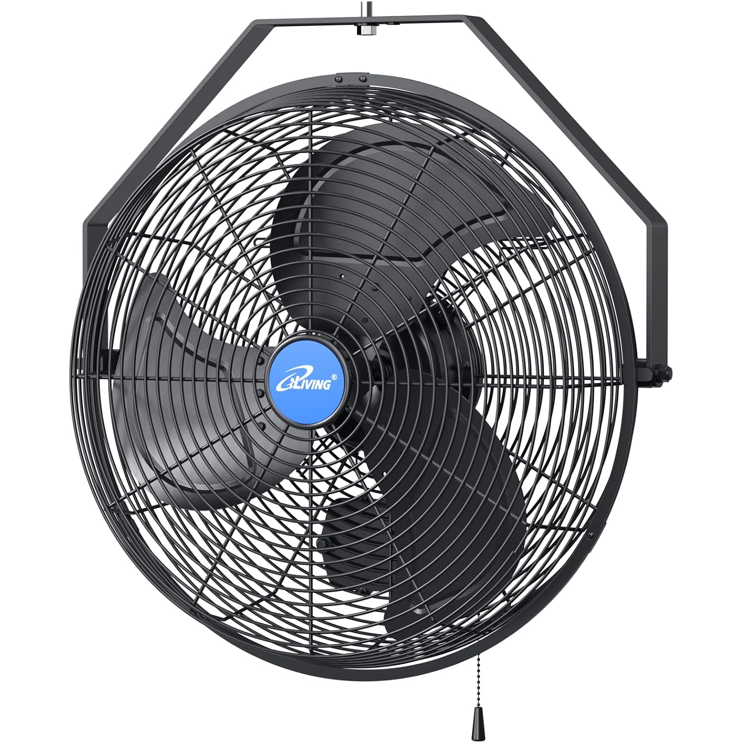 Iliving 18" Wall Mounted Fan - 6360 Cfm, 3-Speed, Industrial Grade, Commercial/Residential, Weatherproof Outdoor/Indoor Fan For Garage, Patio, Workshop, Greenhouse | Ul Listed, Mist Kit Compatible