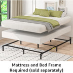 Amazon Basics Smart Box Spring Bed Base, 5-Inch Height Mattress Foundation, Tool-Free Easy Assembly, Metal Support, Full, 74" x 53"
