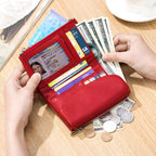 Unisex Pebble Leather Wallet, 5.3In Short Genuine Leather Coin Card Holder, Unisex Clutch Bags, Can Hold Coins, Id Cards
