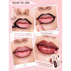 SHEGLAM Fall In Line Peel Off Lip Liner Stain Long Lasting Transfer-proof Nude Lip Tint-Plum Sauce