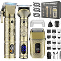 Professional Hair Clippers For Men Electric Razor Shavers Nose Hair Trimmer And Detail Trimmer 5 Pcs Set，Cordless Beard Trimmer Barber Clippers For Hair Cutting Mens Grooming Kit