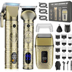 Professional Hair Clippers For Men Electric Razor Shavers Nose Hair Trimmer And Detail Trimmer 5 Pcs Set，Cordless Beard Trimmer Barber Clippers For Hair Cutting Mens Grooming Kit
