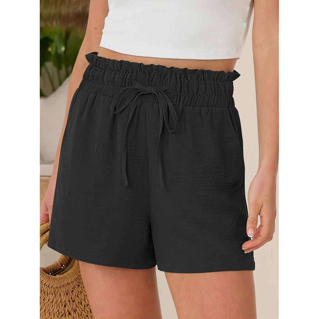 Shorts for Women Summer Casual High Waisted Wide Leg Drawstring Lounge Shorts Comfy 2026 Beach Vacation Clothes