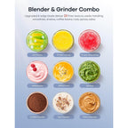Ganiza Smoothie Blender Max 1300W, Personal Kitchen Blender & Grinder Combo | 23 Oz, (2) 37 Oz To-Go Cups, 6-Leaf Blade, Portable Maker For Smoothies, Shakes, Frozen Drinks, Sauces, Coffee Beans, Nuts