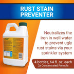 Rid-O-Rust Outdoor Rust Preventer, Concentrated Formula, Prevents Stains Caused By Irrigation, 64 Fluid Ounce Bottles (4 Pack)