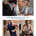Bamboo Cool Men'S Tank Top Undershirts Moisture Wicking Breathable, Fitted Ruglar Fit T Shirts For Men 3 Pack