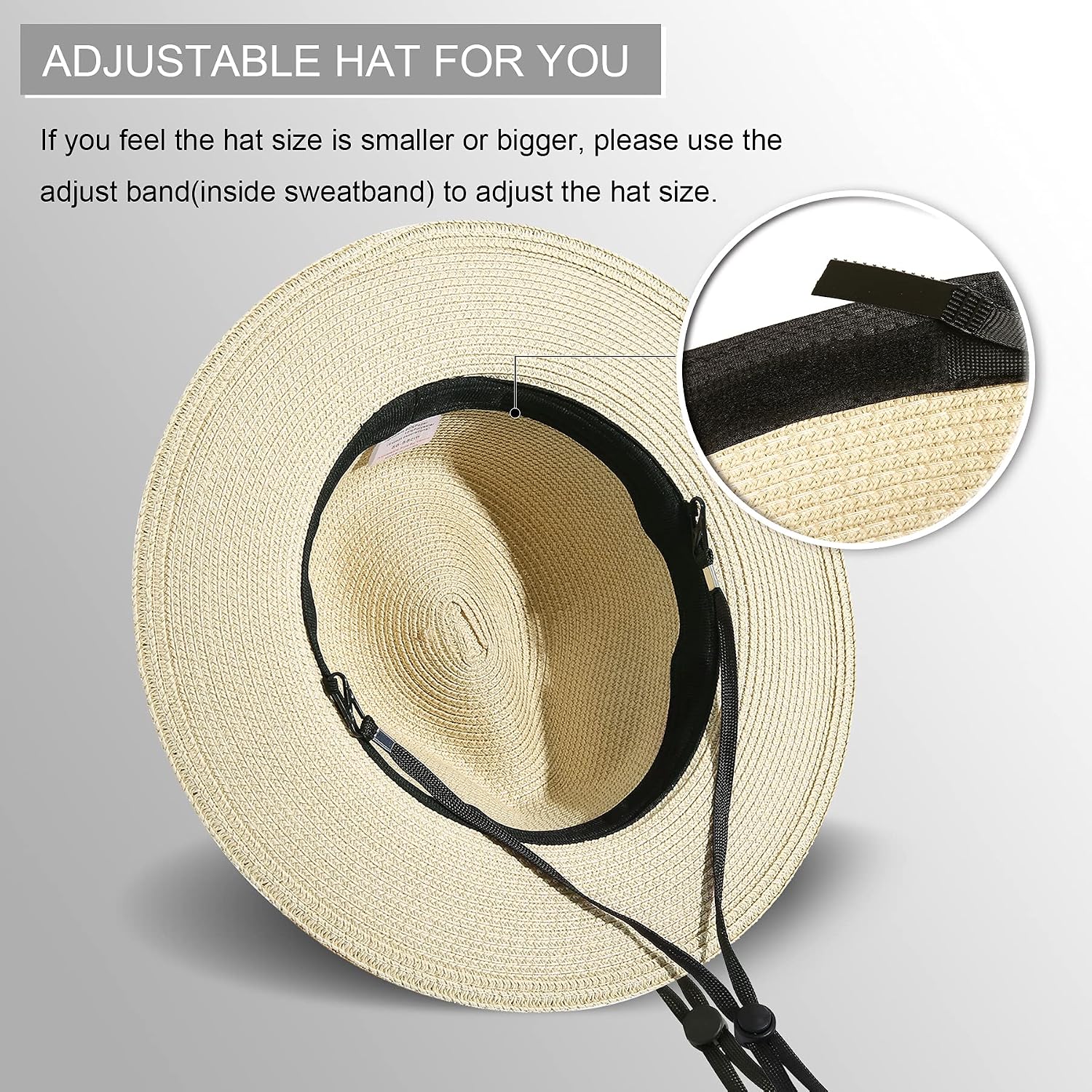 Women Wide Brim Straw Panama Roll Up Hat Fedora Beach Sun Hat Upf50+