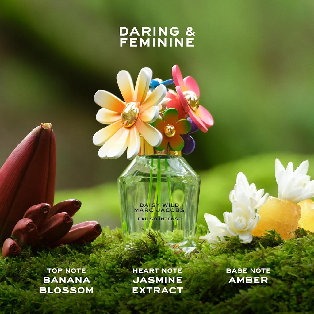 Marc Jacobs Daisy Wild Intense Eau de Parfum - Adventurous Floral Women's Perfume - With Notes of Banana Blossom, Jasmine Extract & Tuberose, Amber & Sandalwood