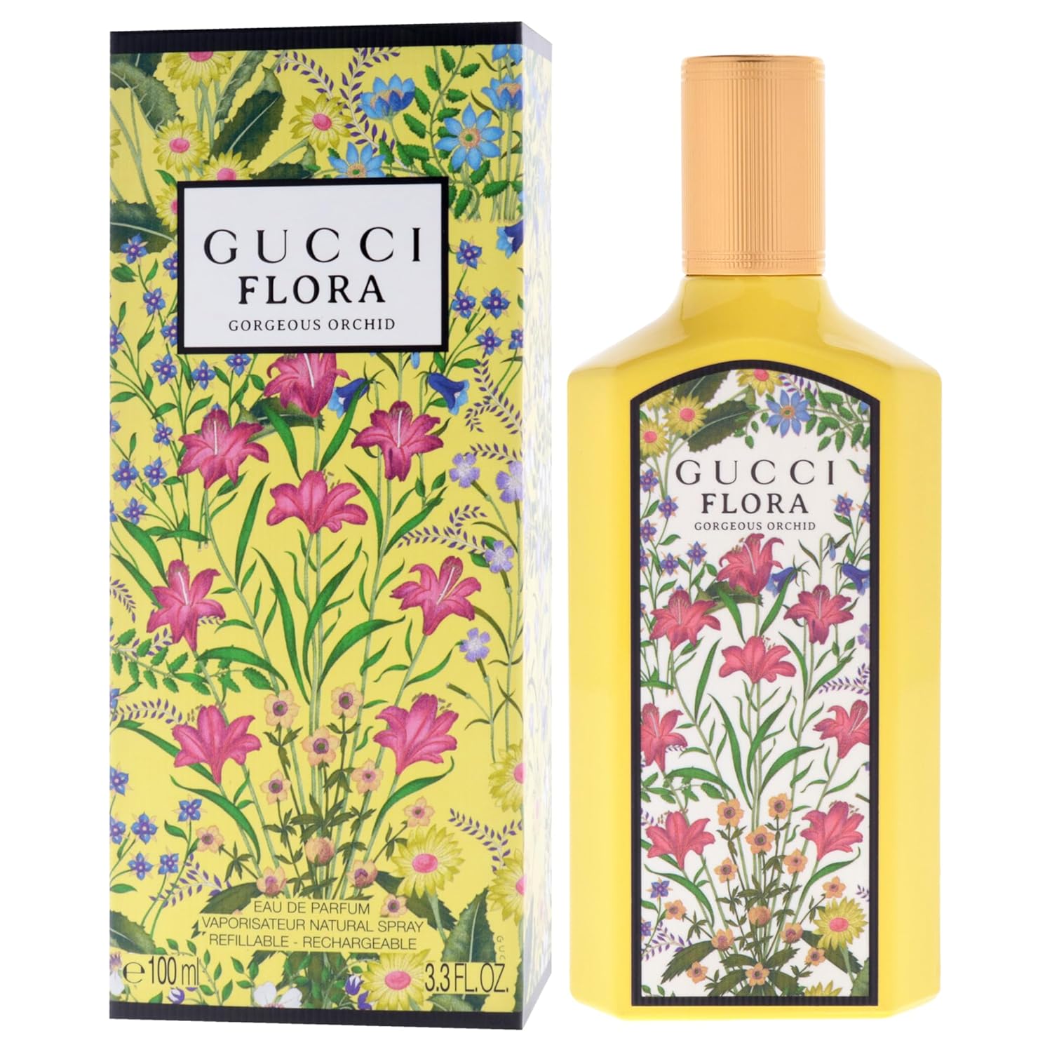 Flora Gorgeous Orchid by Gucci for Women - 3.3 oz EDP Spray (Refillable)