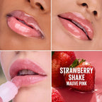 MAYBELLINE Lifter Oil-in-Gel Lip Gloss for Glassy, Bouncy Shine, Hydrating, Tinted Lip Balm and Moisturizer with Hyaluronic Acid and Passionfruit Oil, Strawberry Shake (Mauve Pink)