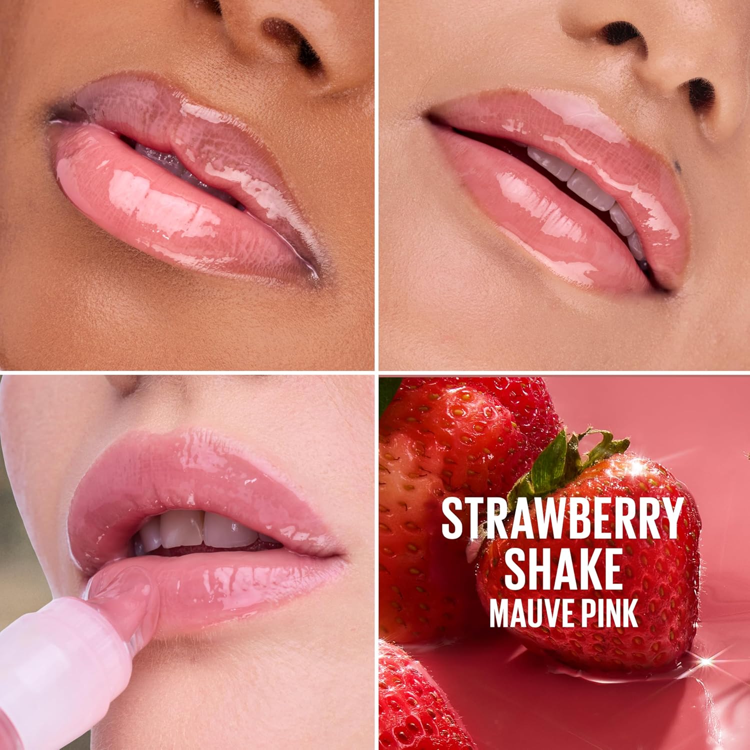 Maybelline Lifter Oil-In-Gel Lip Gloss For Glassy, Bouncy Shine, Hydrating, Tinted Lip Balm And Moisturizer With Hyaluronic Acid And Passionfruit Oil, Strawberry Shake (Mauve Pink)