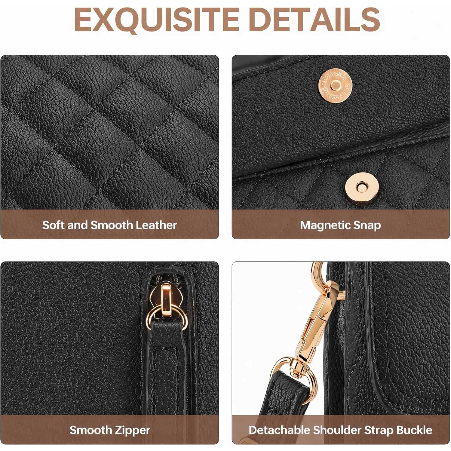 Rfid Small Crossbody Bags For Women Quilted Cell Phone Purse Women'S Crossbody Handbags With Credit Card Slots