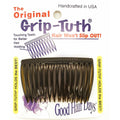 Good Hair Days Grip-Tuth Combs 40415 Set Of 2, Tortoise Shell Color 2 3/4" Wide