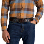 Columbia Men'S Leather Casual Belt Tan & Brown Classic Style For Everyday Wear