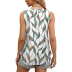 OFEEFAN Womens Tank Tops V Neck Sleeveless Flowy Loose Fit Basic Casual Summer Tops
