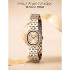 Invicta Angel Lady 20Mm Stainless Steel Rose Gold Silver+Rose Gold Dial Pc21J Quartz