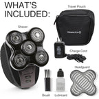 Remington Balder Pro XR7000 Head Shaver for Bald Men, Cordless Electric Razor, 5 Dual Track Rotary Blades, Waterproof Wet/Dry, Lithium Rechargeable, Hair Capture Chamber, Pop-Up Trimmer