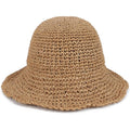 Womens Sun Hat Straw Bucket Hat Wide Brim Foldable Beach Hat Travel Summer Cap Upf 50+