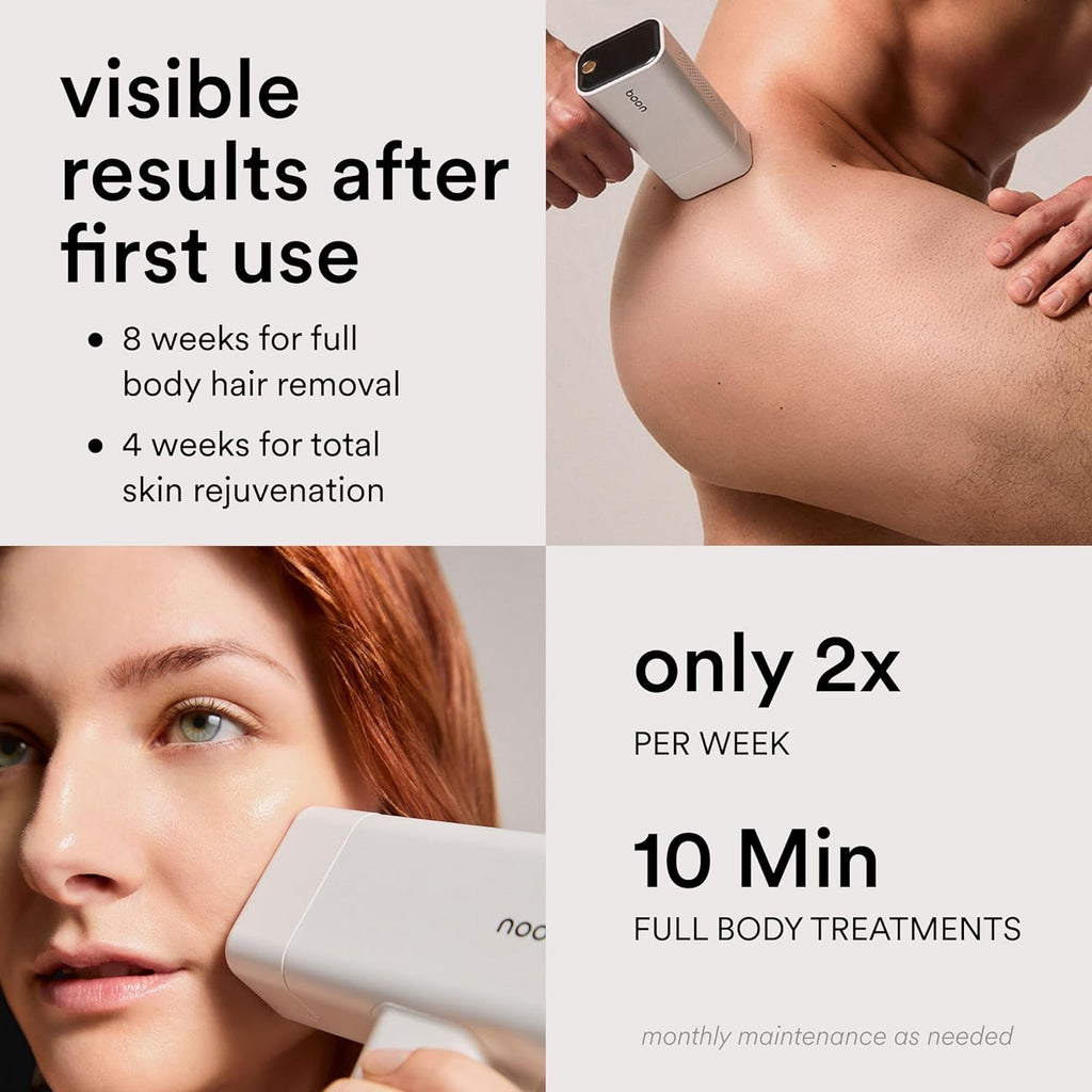 Nood™ Flasher Pro — Forbes Best Product 2026 — IPL Laser Hair Removal Device For At Home Use — Pain-Free, Permanent, Visible Results After First Use & Works Everywhere Hair Grows — Gloss White
