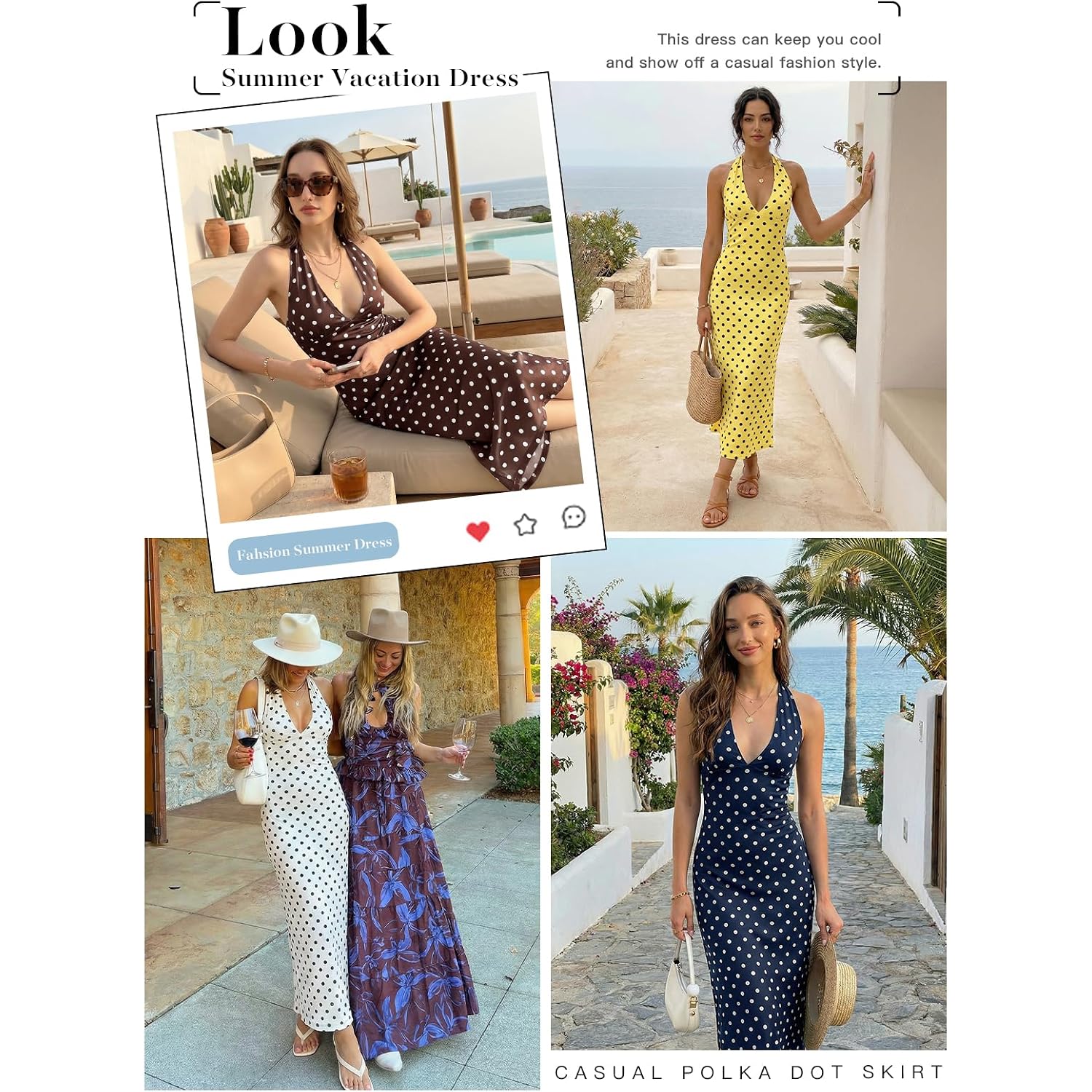 Wenrine Womens Summer Polka Dot Maxi Dress Mesh Wedding Guest Bodycon Sexy V Neck Sleeveless Party Dresses
