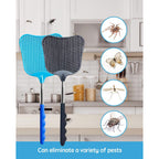 Cuncui Fly Swatter Set Of 2, Telescopic Fly Swatters-Black & Blue | Cuncui Fly Swatter 2 Pack, Durable Telescopic Stainless Steel Extendable Handles, For Home And Office, 2Pcs, 2 Colors
