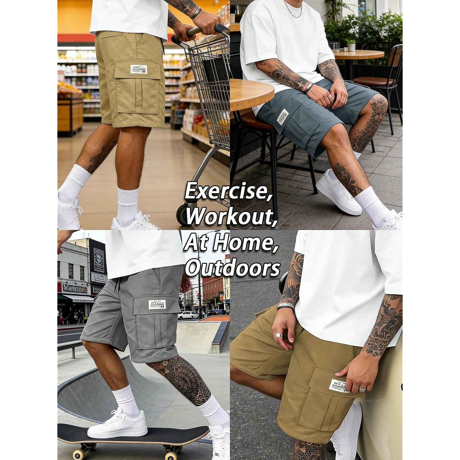 Hidkat Men'S Lightweight Cargo Shorts With Drawstring-Breathable,Comfy Casual Outdoor Shorts For Hiking Gym Workout