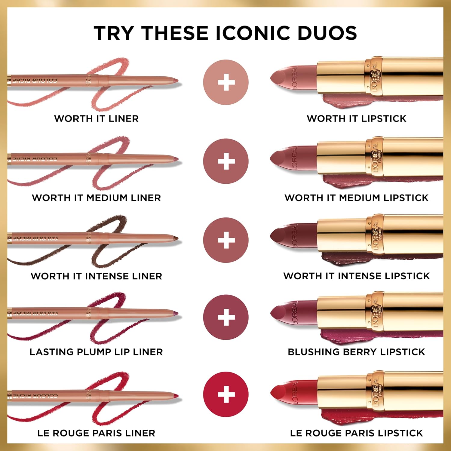 L'Oreal Paris Colour Riche Lip Liner Pencil, Creamy Lip Liner With Omega 3 And Vitamin E, 780 Au Naturale (Soft Neutral Beige)