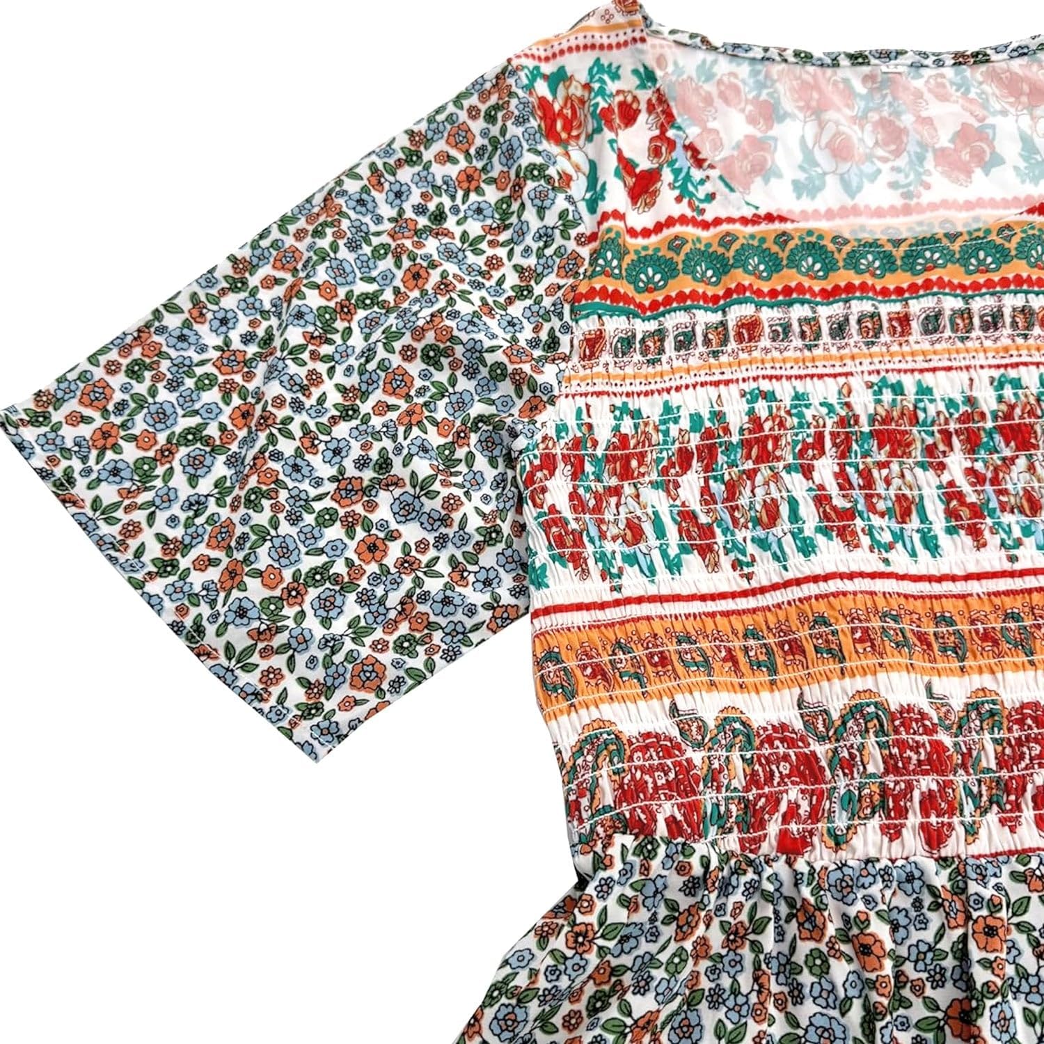 Kubsid Womens Boho Dress Summer Casual 2026 Short Sleeve Loose Fit Floral Maxi Dress Flowy Beach Vintage Sundress
