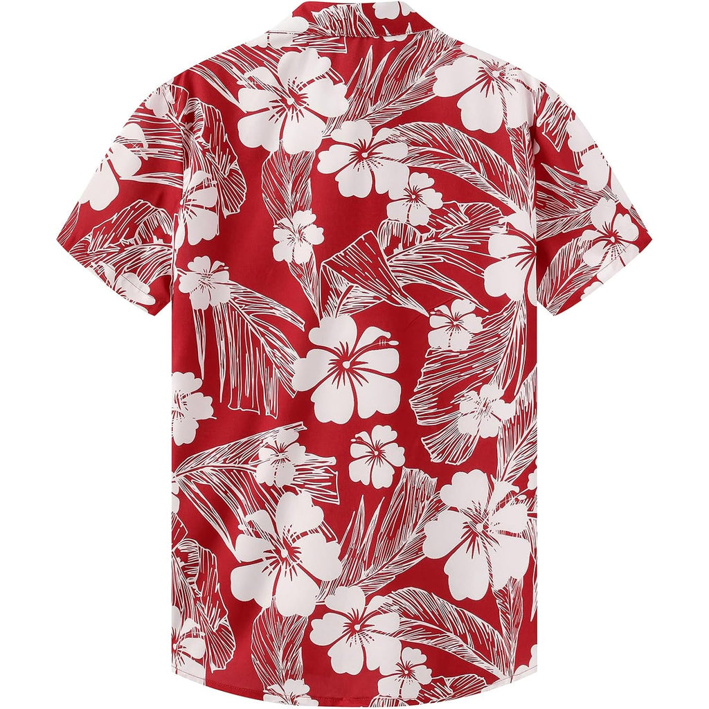 Kyku Hawaiian Shirt For Men: Beach Vacation Summer Short Sleeve Button Down Mens Shirts Casual Stylish