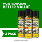 Spectracide Foaming Wasp & Hornet Killer, Blanketing Foam Kills By Contact, 14 Ounces, 3 Pack