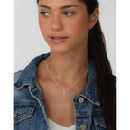 Annika Bella Cross Necklace for Women, 16-18 Inches Silver/Gold Chain, Women's Small Simple Cross Necklaces Religious Charm Jewelry, Faith Gift for Her