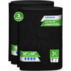 Bagean Cut To Fit Activated Carbon Filter Sheet 16” X 48” Carbon Air Filter | Fits Air Purifiers Window Ac Air Vent And More - Activated Charcoal Filter Effectively Filters Odors & Freshens Air (2-Pack)