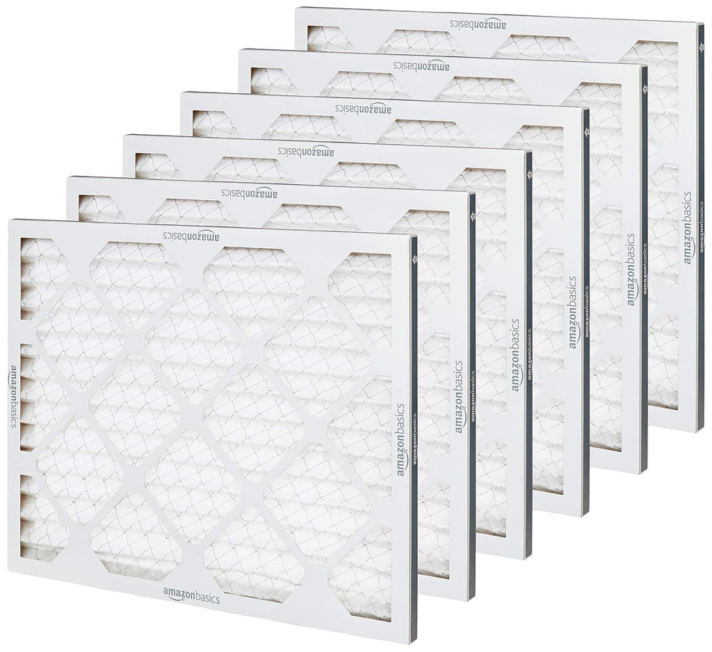 Amazon Basics 16X20X1 Air Filter 6-Pack, Merv 8 Ac Furnace Filters, Allergy Control, Removes Dust, Lint And Pollen, Electrostatic (Actual Size: 15.75" X 19.75" X 0.75")