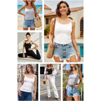 Multi-Pack Women's Plus Size Camisole Soft Knit Oversize Slim Fit Tank Top Basic